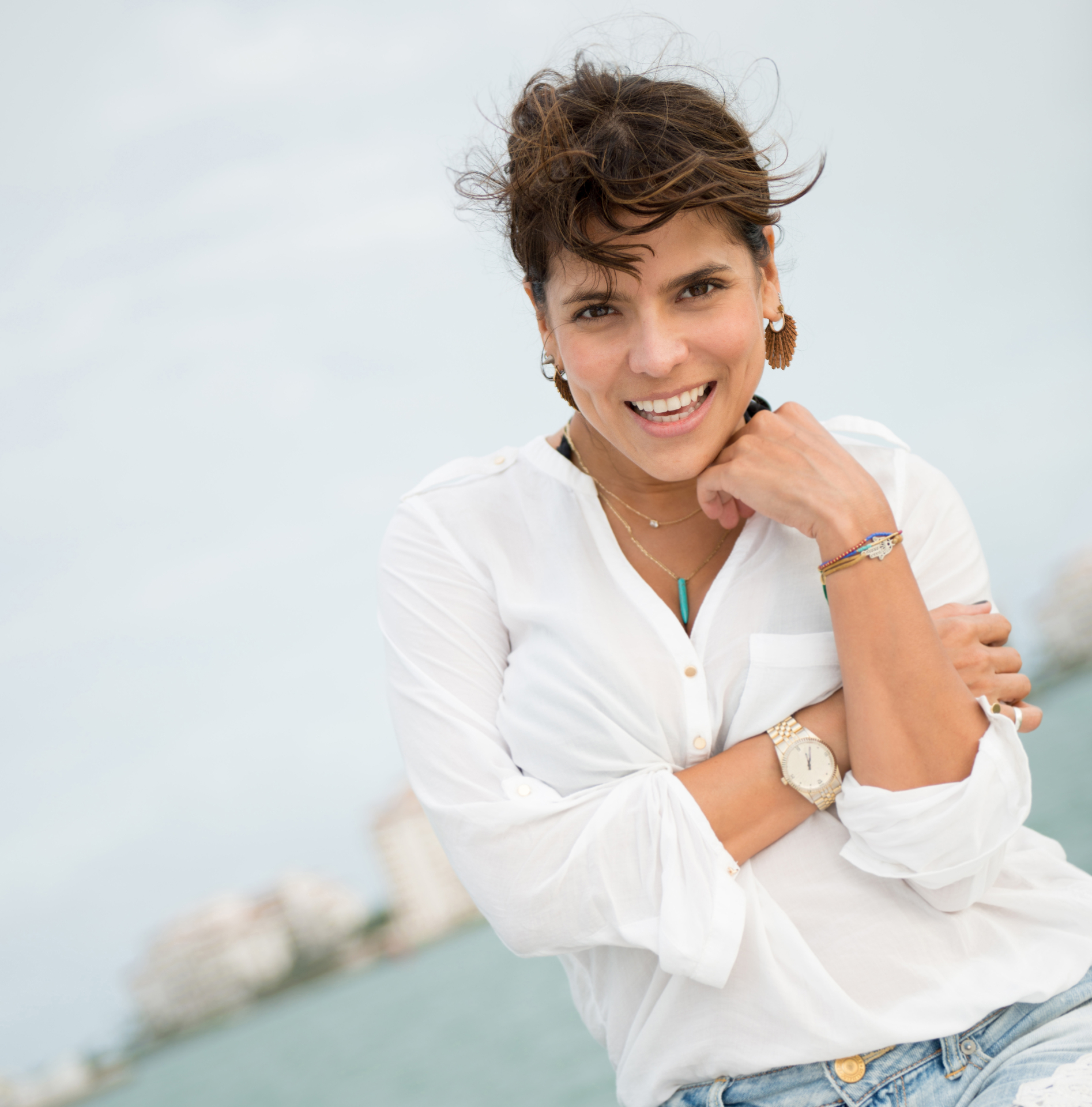 Confident woman in her 50s